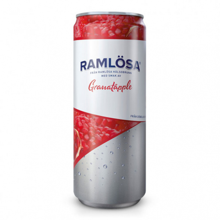 Ramlösa Granatäpple burk, 33cl i gruppen Kylda drycker hos Franks Cafe (franks045)